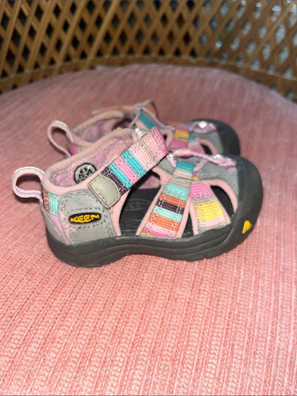 KEEN Toddler Pink Multi-Color Closed-Toe Sandal